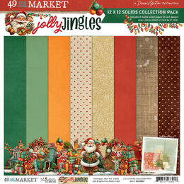 49 And Market Solids Paper Pad 12"X12" - Jolly Jingles