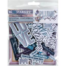 49 And Market Chipboard Set - Sentiments, Plume & Petal