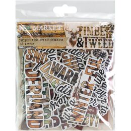 49 And Market Chipboard Set - Sentiments, Timber And Tweed