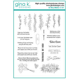 Gina K Designs Stamps - Get Well Wishes