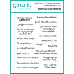 Gina K Designs Clear Stamps - Faithful Encouragement