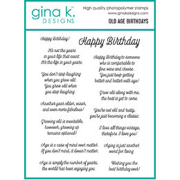 Gina K Designs Clear Stamps - Old Age Birthday