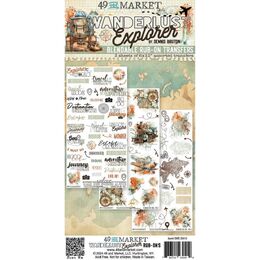 49 And Market Rub-On Transfer Set 6"X12" - Wanderlust Explorer