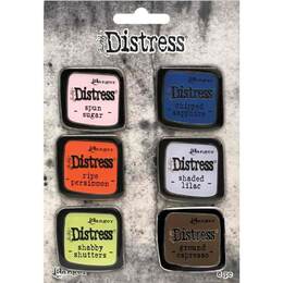 Tim Holtz Distress Enamel Collector Pin Set 6/Pkg - Set 6