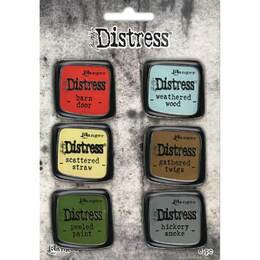 Tim Holtz Distress Enamel Collector Pin Set 6/Pkg - Set 7