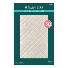 Spellbinders 3D Embossing Folder - Gorgeous You Collection - Cross My Heart E3D-102