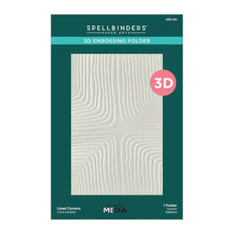 Spellbinders 3D Embossing Folder - Modern Botanicals Collection - Lined Corners (by Dina Wakley)