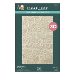 Spellbinders 3D Embossing Folder - Say Cheese Classic Pooh Birthday Collection - Classic Pooh Birthday Numbers E3D-150