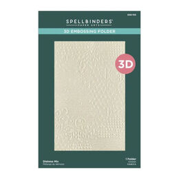 Spellbinders 3D Embossing Folder - Beautifully Imperfect Collection - Distress Mix E3D-155