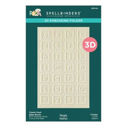 Spellbinders 3D Embossing Folder - Classic Pooh Baby Blocks (by Simple Stories) E3D-164
