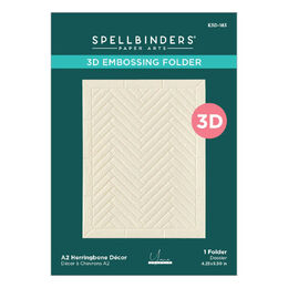 Spellbinders 3D Embossing Folder - A2 Herringbone Decor (by Yana Smakula) E3D-183