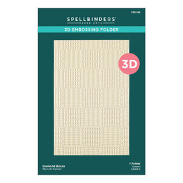 Spellbinders 3D Embossing Folder - Diamond Blocks E3D-184