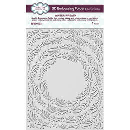 Creative Expressions 3D Embossing Folder 5 3/4x7 1/2 - Winter Wreath
