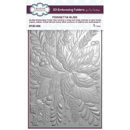 Creative Expressions 3D Embossing Folder 5" x 7" - Poinsettia Bliss