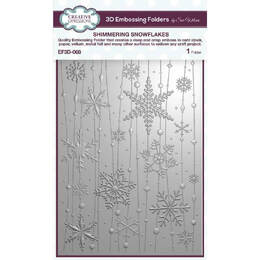 Creative Expressions 3D Embossing Folder 5" x 7" - Shimmering Snowflakes
