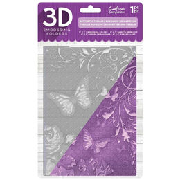 Crafter's Companion 5"x7" 3D Embossing Folder - Butterfly Trellis