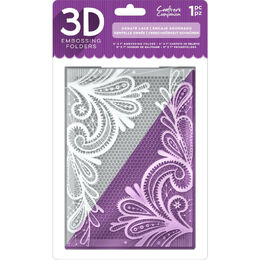 Crafter's Companion 5"x7" 3D Embossing Folder - Ornate Lace