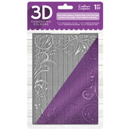 Crafter's Companion 5"x7" 3D Embossing Folder - Textured Swirls