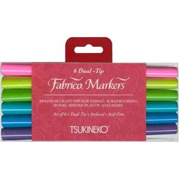 Tsukineko VersaCraft Fabrico Markers Set - Gemstones (6pcs) FAM-6G