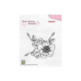 Nellie Snellen Clear Stamps Flowers Blooming Branch - Magnolia Flower FLO030