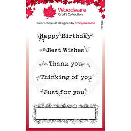 Woodware Clear Stamps A7 - Boxed Greetings (Discontinued)
