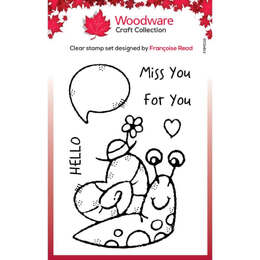 Woodware Clear Stamps Singles - Happy Snail (3in x 4in) 