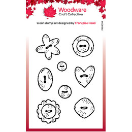 Woodware Clear Stamps Singles - Buttons (3in x 4in)