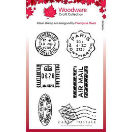 Woodware Clear Stamps Singles - Mini Postmarks (3in x 4in)