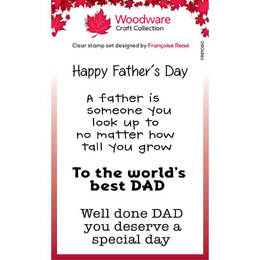 Woodware Clear Stamps Singles - Best Dad (3in x 4in)