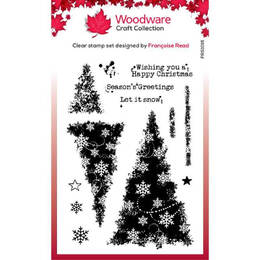 Woodware Clear Stamps Singles - Snowflake Trees (4in x 6in)