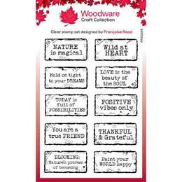 Woodware Clear Stamps - Distressed Labels (4in x 6in)