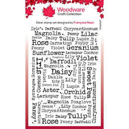 Woodware Clear Stamps Singles - Flower Names (4in x 6in)