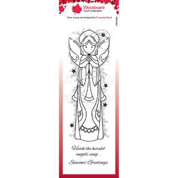 Woodware Clear Stamp Singles - Celestial Angel (8in x 2.6in)