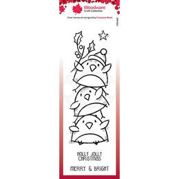 Woodware Clear Stamp Singles - Robin Stack (8in x 2.6in)