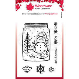 Woodware Clear Stamp Singles - Snow Jar (4in x 6in)