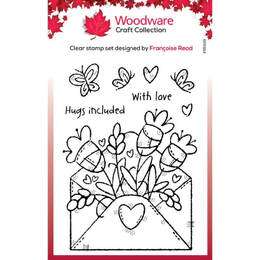 Woodware Clear Stamps Singles - Flower Envelope (4in x 6in)