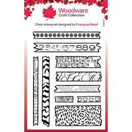 Woodware Clear Stamps Singles - Scrap Washi (4in x 6in)