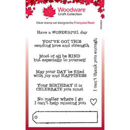 Woodware Clear Stamps Singles - Long Tag Wishes (4in x 6in)