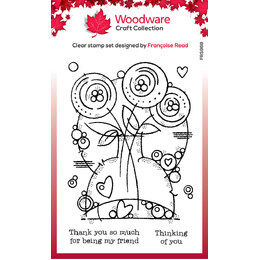 Woodware Clear Stamps Singles - Round Blooms (4in x 6in)
