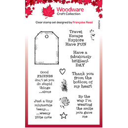 Woodware Clear Stamps Singles - Tagged Greetings (4in x 6in)