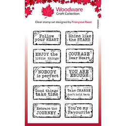 Woodware Clear Stamps Singles - Distressed Labels (4in x 6in)