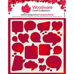 Woodware Stencil - Speech Bubbles (6 in x 6 in)
