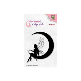 Nellie Snellen Fairy Tale Clear Stamps - Elf on Moon FTCS036