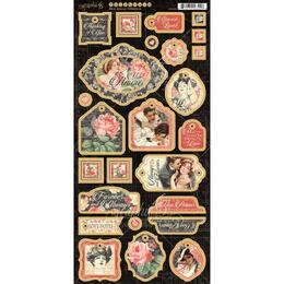 Graphic 45 Collector's Edition Chipboard Die-Cuts 6"X12" - Mon Amor