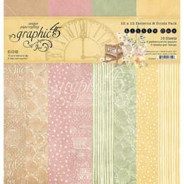 Graphic 45 Double-Sided Paper Pad 12"X12" 16/Pkg - Little One Patterns & Solids