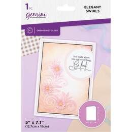 Gemini 2D Embossing Folder 5"x7" - Elegant Swirls