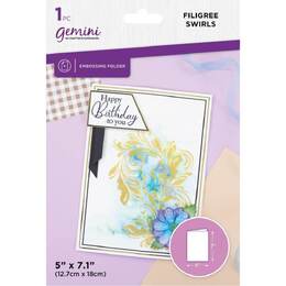 Gemini 2D Embossing Folder 5"x7" - Filigree Swirls