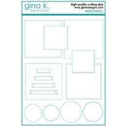 Gina K Designs Dies Master Layout 3 - 8 Dies/PK