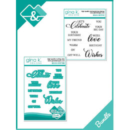 Gina K Designs Stamps & Dies BUNDLE - Build a Greeting