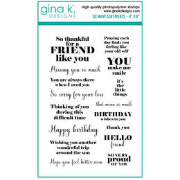 Gina K Designs Clear Stamps - So Many Sentiments